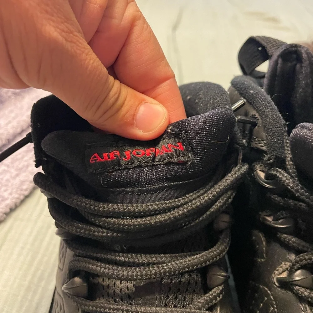 Air Jordan 9 Retro Bred PS‎ Black and Red High-Top Sneakers 8.5